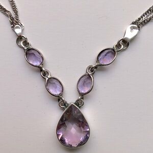 amethyst & sterling silver necklace 💎